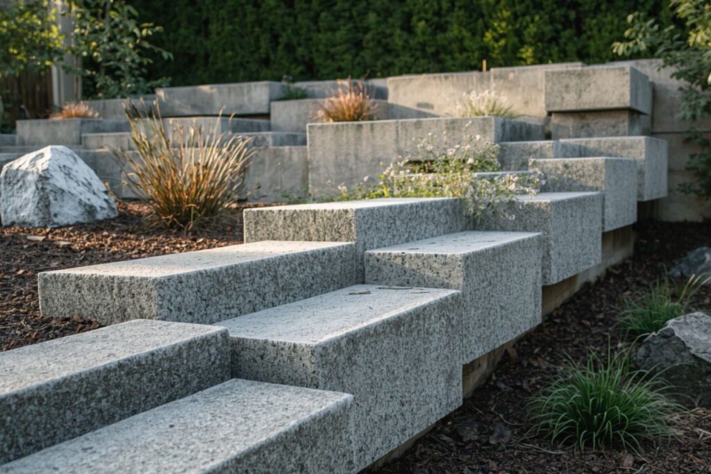 Sleeper-style concrete blocks